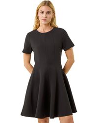 Roman - Panel Flared Stretch Dress - Lyst