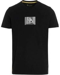 Moose Knuckles - Barcode-Design Schwarzes T-Shirt - Lyst