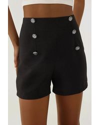 Hiccup - High Waist Buttoned Shorts - Lyst