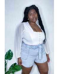 Urban Bliss - Bleach Curve Paperbag Short - Lyst