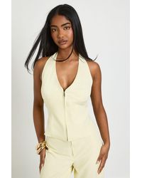 Boohoo - Halterneck Tailored Waistcoat - Lyst