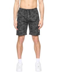 Crosshatch - Janscore Elasticated Waist Cargo Shorts (Dark) Cotton - Lyst