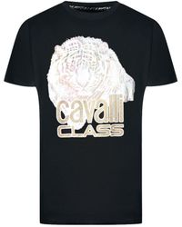 Class Roberto Cavalli - Large Tiger Logo T-Shirt - Lyst
