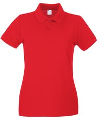 Fruit Of The Loom - Ladies Lady Fit Short-Sleeved Polo Shirt (Bright) Cotton - Lyst