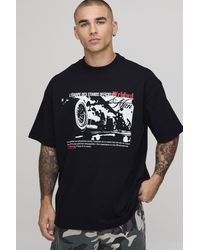 BoohooMAN - Oversized Monaco Graphic T-Shirt Cotton - Lyst