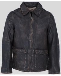 Ashwood Leather - 'Bronx' Genuine Regular Fit Jacket With Hidden Zip - Lyst