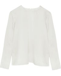 HERTH - Andie Ivory: Gots Organic Silk Long Sleeve Top - Lyst
