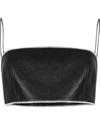 F.ILKK - Leather Cropped Top - Lyst