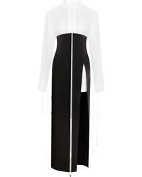 Millà - Elegant 3-Piece Set With Silk Blouse, Mini Skirt, And Crepe Maxi Skirt, Xo Xo - Lyst
