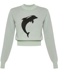 KEBURIA - Dolphin Metallic Knitted Sweater - Lyst