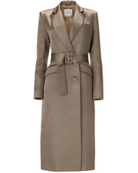 Lita Couture - Belted Midi Trench Coat - Lyst