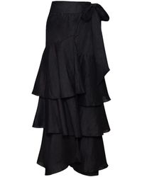 DOS MARQUESAS - Midnight Clavel Ankle Skirt - Lyst