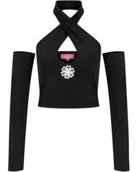 Declara - Botanical Reffection Cut-Out Top - Lyst