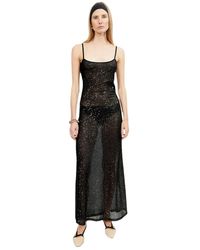 Musier Paris - Shine Embroidered Long Dress - Lyst