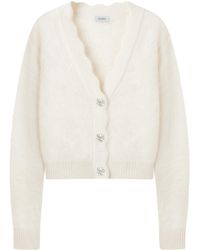 CRUSH Collection - Fluffy Cashmere Scalloped V-Neck Cardigan - Lyst