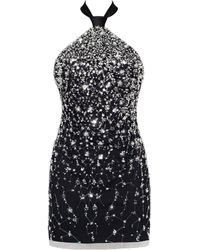 Millà - Striking Halterneck Crystal-Embellished Mini Dress, Xo Xo - Lyst