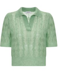 CRUSH Collection - Sheer Mohair Short Sleeve Polo Shirt - Lyst