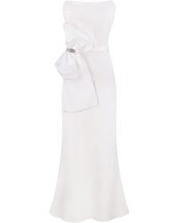 Total White - Structured Corset Dress With Sculpted Details - Lyst