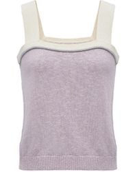 CRUSH Collection - Metal-Trimmed Melange Tank Top - Lyst
