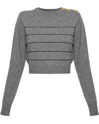 KEBURIA - Wool-Cashmere Striped Sweater - Lyst