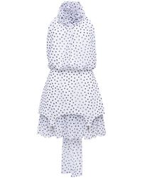 GURANDA - Mini Romantic Dress With Flower - Lyst