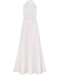Total White - Maxi Chiffon Dress - Lyst