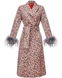 Andreeva - Jacqueline Coat №22 With Detachable Feathers Cuffs - Lyst