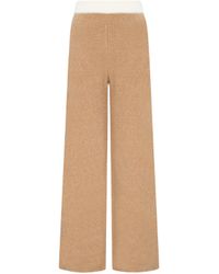 CRUSH Collection - Color-Blocked Teddy Fleece Wide-Leg Pants - Lyst