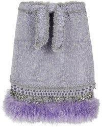 Andreeva - Light Handmade Knit Midi Skirt - Lyst