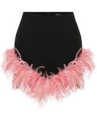 Ila - Onika- Mini Skirt With Feather Embellishment - Lyst
