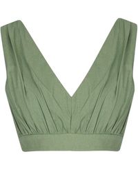 F.ILKK - Ruched Cropped Top - Lyst
