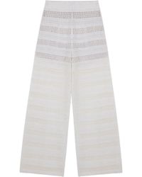 CRUSH Collection - Linen Sequined Pointelle Trousers - Lyst