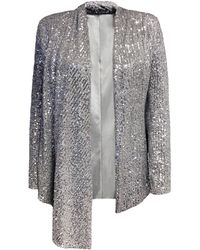 ANITABEL - Tia Structured Sequin High Low Blazer With A Detachable Belt - Lyst