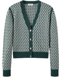 CRUSH Collection - Cotton And Cashmere Two-Tone Cardigan - Lyst