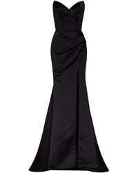 Millà - Strapless Evening Gown With Thigh Slit - Lyst