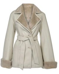 Marei 1998 - Morning Glory Bonded Faux Leather & Faux Fur Jacket - Lyst