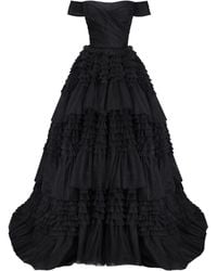 Millà - Off-The-Shoulder Frill-Layered Gown - Lyst