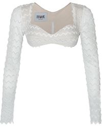 Maet - Hebo Knit Long Sleeve Crop Top - Lyst