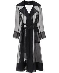 Lita Couture - See Through Organza Trench Coat - Lyst