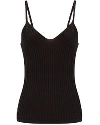 CRUSH Collection - Silk V-Neck Ribbed Tank Top - Lyst