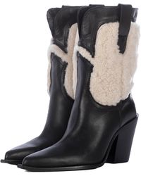 Toral - Helga Western Boot With Fur - Lyst
