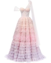 Millà - Charming Ball Gown With The Frill-Layered Ombre Maxi Skirt - Lyst