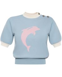 KEBURIA - Dolphin Knitted Top - Lyst