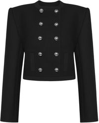 KEBURIA - Wool Double-Breasted Blazer - Lyst