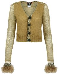 Andreeva - Camel Handmade Knit Cardigan - Lyst