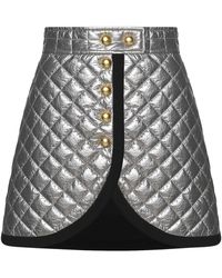 KEBURIA - Diamond Quilted Mini Skirt - Lyst