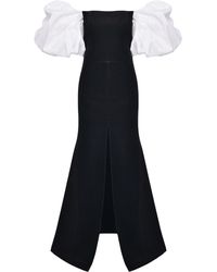 Lily Was Here - Evening Dress Made Of Velvet With Sleeves - Lyst