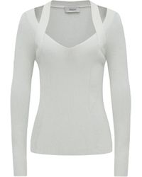 CRUSH Collection - Silk Blend Cut Out Knit Top - Lyst