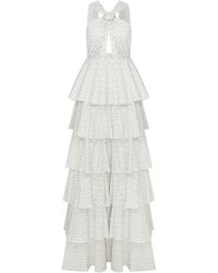NAZLI CEREN - Laurel Printed Cotton Long Dress - Lyst