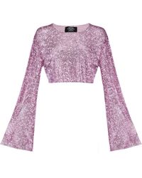 Santa Brands - Cropped Top With Flared Sleeves - Lyst